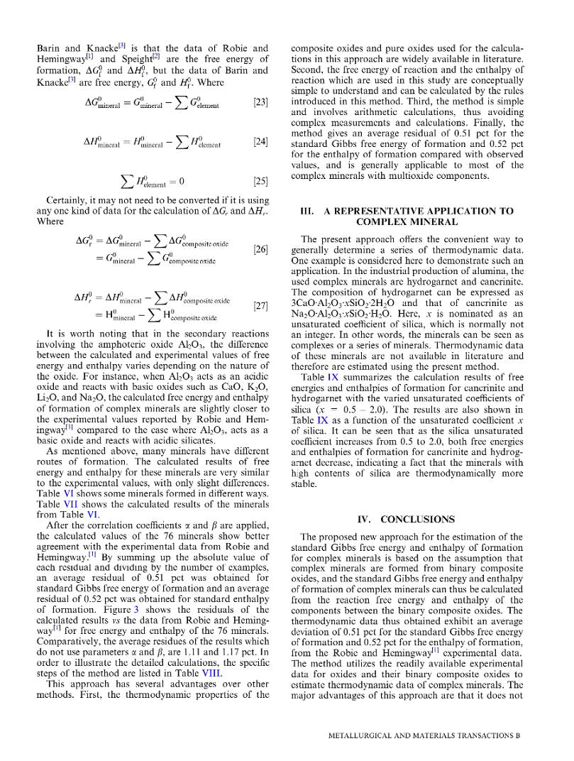 A reaction method for estimating Gibbs energy and enthalpy of formation of compl