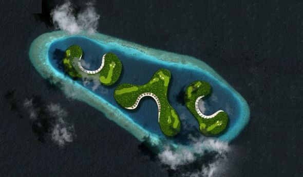 馬爾代夫計(jì)劃建造:太陽能漂浮高爾夫球場(chǎng)(組圖)