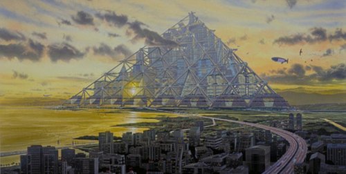 綠色環(huán)保未來超級建筑 “金字塔”漂浮在海上