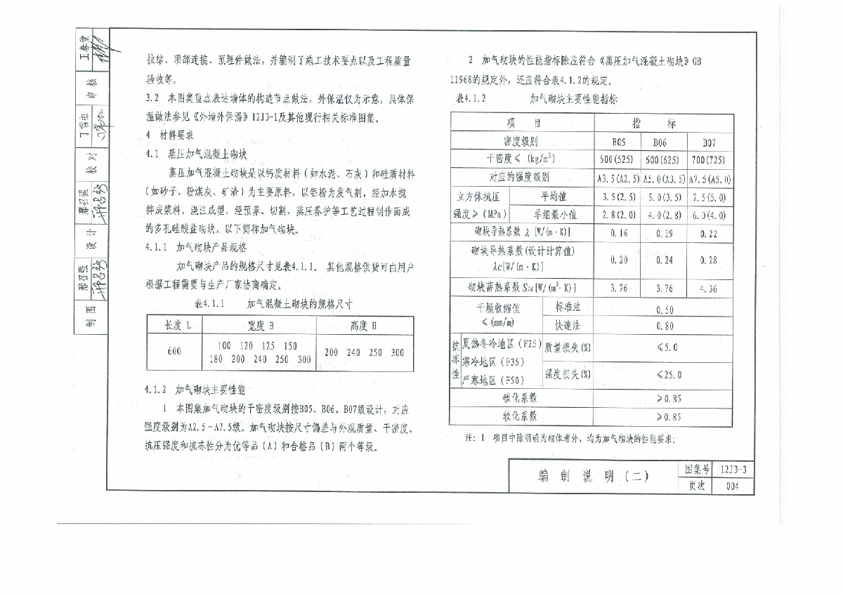 12J3-3 天津市建筑標(biāo)準(zhǔn)設(shè)計(jì)圖集(2012版)蒸壓加氣混凝土砌塊墻